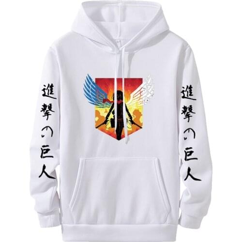 2021 harajuku Anime Hoodie Attack On Titan Hoodied Long Sleeve Streetwear Harajuku Sweatshirt Men/women Unisex Sport Hoody Tops