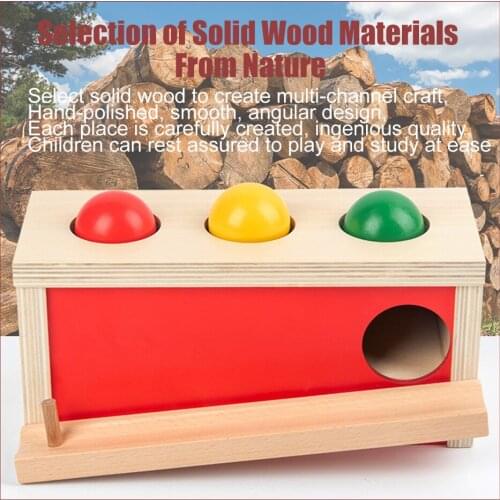 Tricolor Press Ball Hand Eye Coordination Educational Fun Montessori Toys
