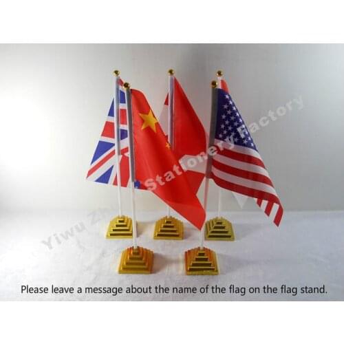 All Country USA UK Barzil Russia Canada Table Flag Desk Flag Table Banner Desk Banner Polyester High Quality Free Shipping