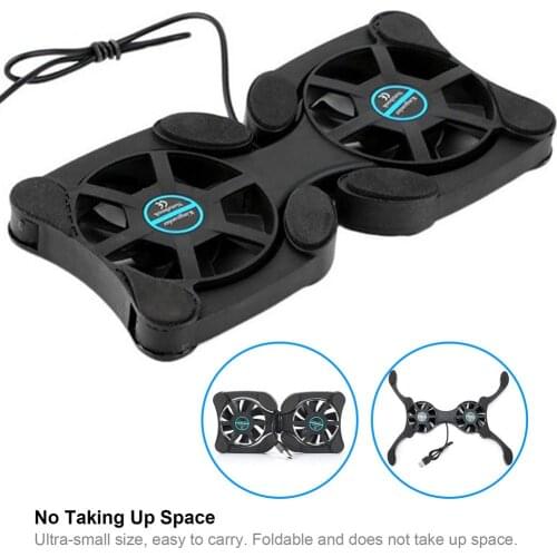 High Quality CPU Cooler Foldable USB Cooling Fan Mini Octopus Cooler Pad Quiet Stand Double Fans For 7-15 Inch Notebook Laptop