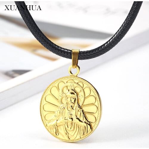 XUANHUA Pendant Necklace Stainless Steel Jewelry Woman Vogue 2019 Ethnic Necklace For Women Fine Jewelry Accessories Bohemian