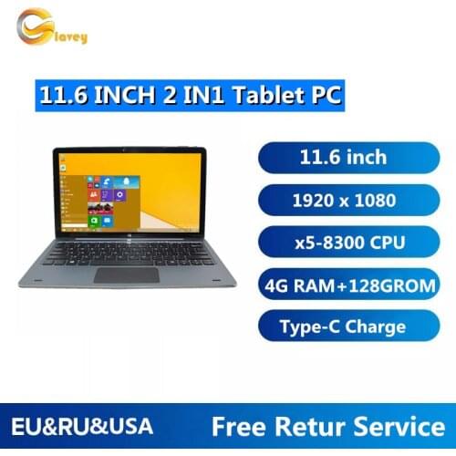 11.6 Inch Tablet PC NC01 Windows 10 4GB RAM 128GB ROM With Pin Docking Keyboard Quad Core x5-8300 1920*1080 IPS HDMI-compatible