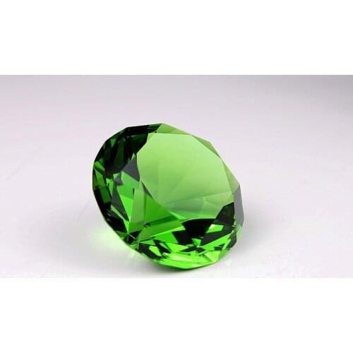 40mm High Quality Green Crystal Glass Diamond for Wedding Gift Kid Festival Decoration