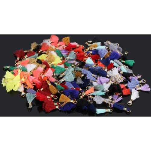 50pcs/bag Poyleter Small Mini Tassel for DIY Jewelry Making Earring Findings Clothes Home Decorative Accessory