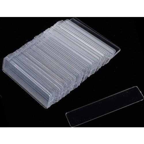 50PCS Nail Art Sheet Transparent Nail Panel Display Template Art Chip Stick Nail Salon for Nail Polish Image