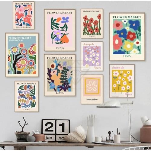 5D diy diamond painting abstract colorful flowers Matisse Japanese embroidery full diamond cross stitch kit home decoration gift