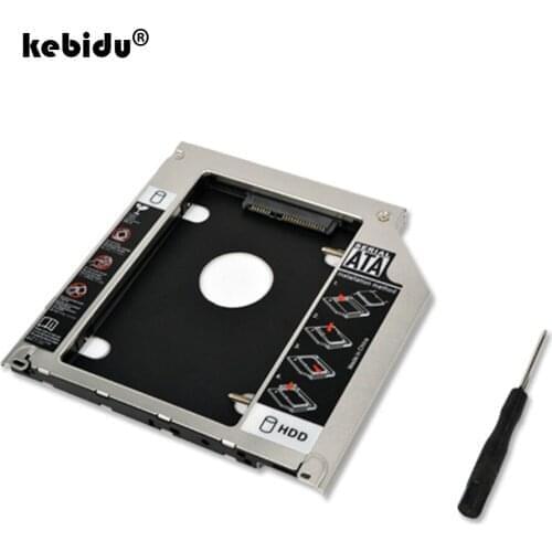 Kebidu 2.5" 9.5mm SATA 2nd HDD SSD Hard Drive Caddy Adapter Aluminum Hard Drive Bay For MacBook Pro A1278 A1286 A1297 CD ROM