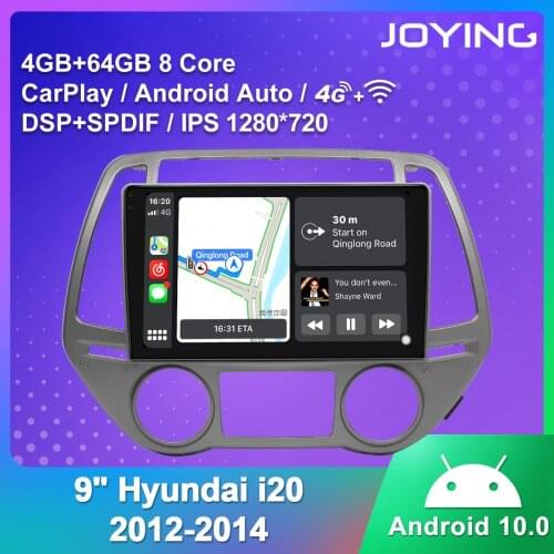 Android 10.0 Car Radio Single Din Head For Hyundai i20 2012-2014 1280*720 IPS Screen Support 4G SIM Card/Carplay/Auto HD BT