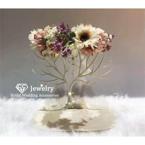 CC Wreath Hairbands Headbands Bridal Crown Jewelry Wedding Hair Accessories for Women Romantic Princess Tiara 100% Handmade KC77