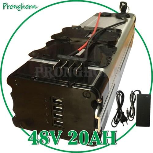 Bottom Discharge 48V 8Ah 9Ah 10Ah 11Ah 12Ah 13Ah 14Ah 15Ah 16Ah 20Ah Electric Bike Silver Fish Li-ion Battery for 48V 500W 1000W