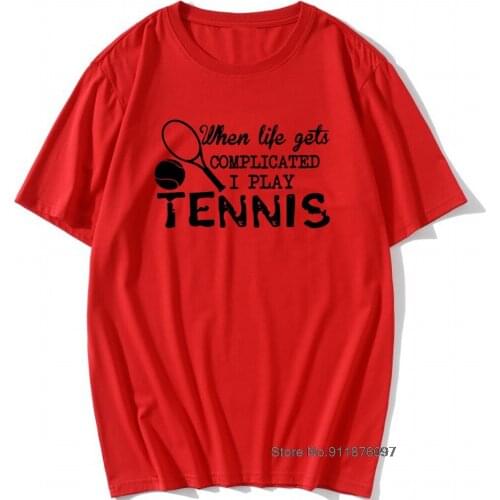 I Love Play Tennis T-Shirt Men Clothing Gift Cotton Short Sleeve Oversized Funny T Shirt Graphic Harajuku Hip Hop