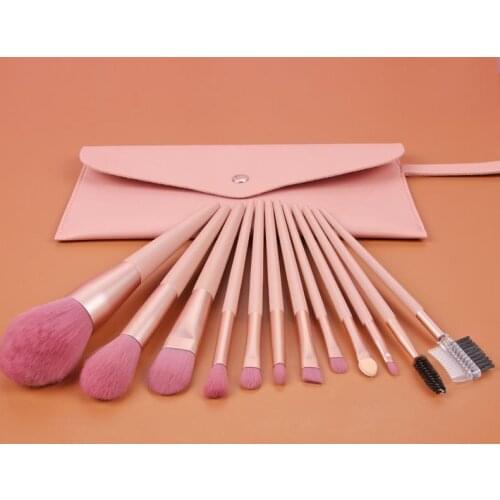 Makeup Brushes 7PCS/12PCSPro Pink Brush Set Powder EyeShadow Blending Eyeliner Eyelash Eyebrow Makeup Beauty Cosmestic Brushes
