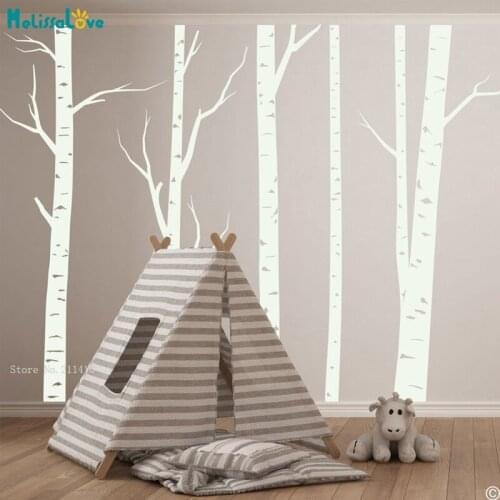Aspen Trees Wall Decal Perfect Woodland Home Decor Kids Room Living Bedroom For Nursery Stickers YT5360