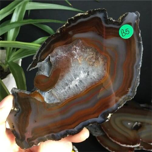 Natural Striped Agate Crystal Slab Point Healing Holiday Gift