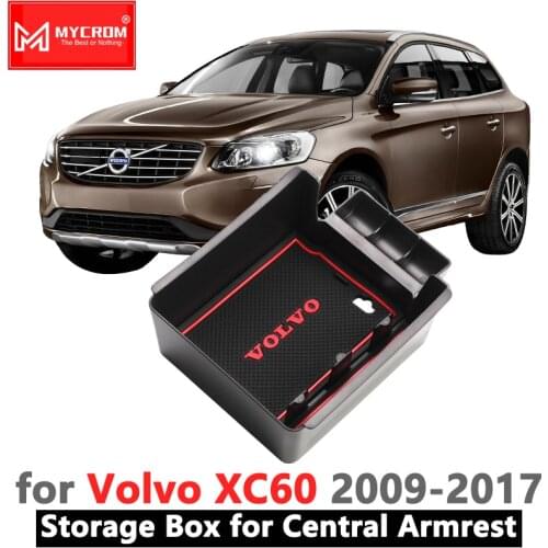 Armrest Box Storage Stowing Tidying for VOLVO XC60 2009 2010 2011 2012 2013 2014 2015 2016 2017 Car Organizer Accessories T5 T6