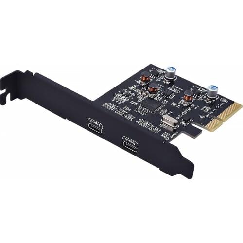 PCIE 4X To USB 3.1 Gen2 10Gbps 2 Type C Port PCI-Express Adapter Converter Expansion Card ASM1142 Chip for Laptop Dual Typc-c