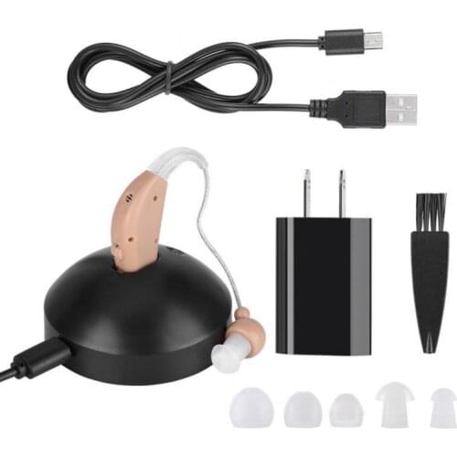 Portable Rechargeable Deffness Hearing Aids Voice Amplifier Adult Audiphone Ear Care for The Elderly Sound Enhancement Device