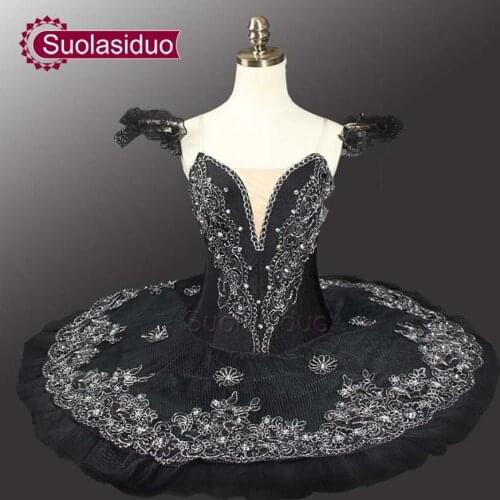 Black Swan Lake Professional Ballet Tutu Women Classical Ballet Tutu Adult Pancake Tutu Platter Stage Costumes SD0013