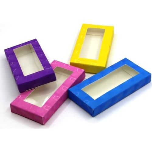 Damepapil 10/20/30/50100 Pieces Various Color Paper Eyelash Packaging Box Bulk Flase Eyelashes Rectangle Wholesale Lash Box