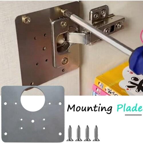 Hinge Repair Plate For Cabinet Stainless Steel Self Supporting Foldable Table Cabinet Door Hinge Tools Plate Repair Accessory
