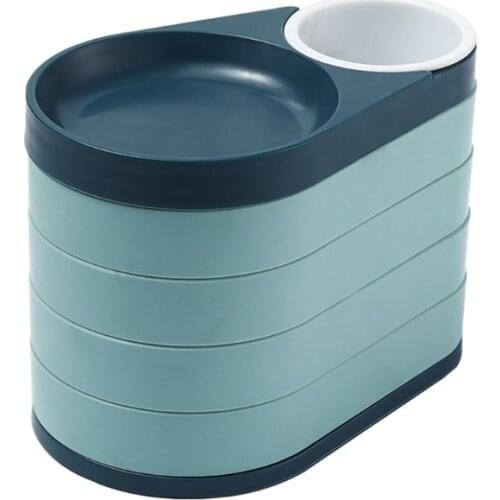 Jewelry Box Rotating Jewelry Box Makeup Brush Holder 4 Drawer Earring Storage Tray Organizer