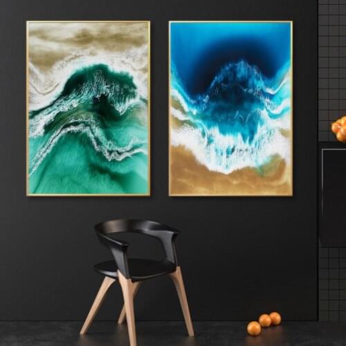 Scandinavian Home Decor Seascape Painting on The Wall Loft Nordic Wall Decorations Bed Room Living Room Posters Prints No Frame
