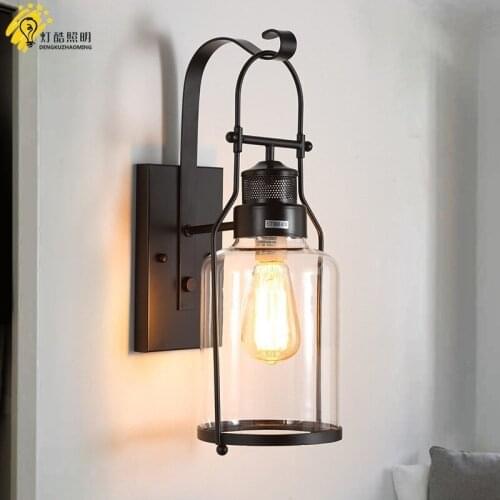 Modern Wall lamp Metal Led Wall light for home/bathroom/bedroom/living room decor Glass shade wandlamp