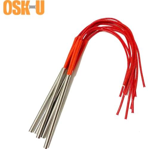 5PCS Electric Cartridge Heater Element 220V 6mm Tube Diameter Stainless Steel Tubular Heating Element Wattage 80W/100W/120W