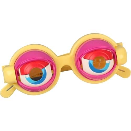 Funny Prank Glasses Toys Horror Eyeball Dropping Glasses Crazy Eyes Toy for Halloween Chrismas Party Gift