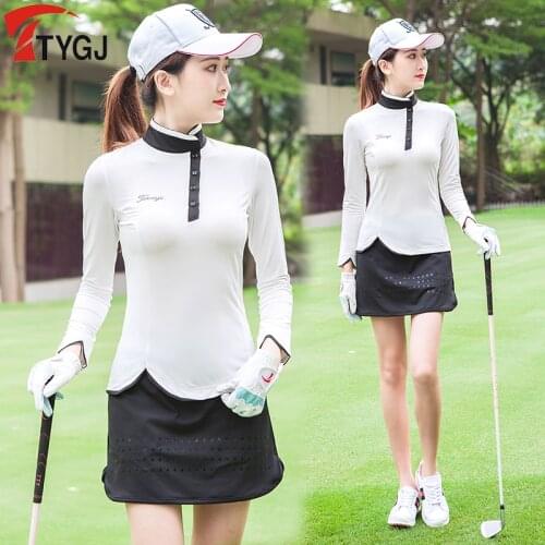 Women Skort Golf Skirt Sets Spring Autumn Sportswear Long Sleeve Quick Dry Shirts Ladies Slim Badminton Sports Golf Apparels