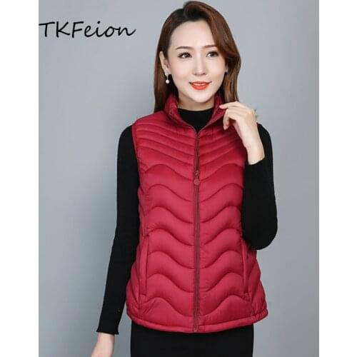 Women Vest Coats Plus Size 4XL 5XL 2021 Spring Autumn Winter Ladies Slim Waistcoat Warm Cotton Female Sleeveless Jacket Zippers