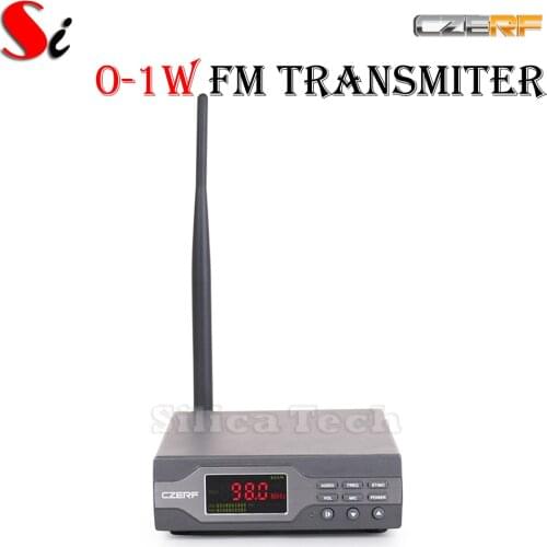 0.1W/ 1W CZE-01B FM transmitter stereo pll radio broadcast Rubber Ant PS Standard Kit