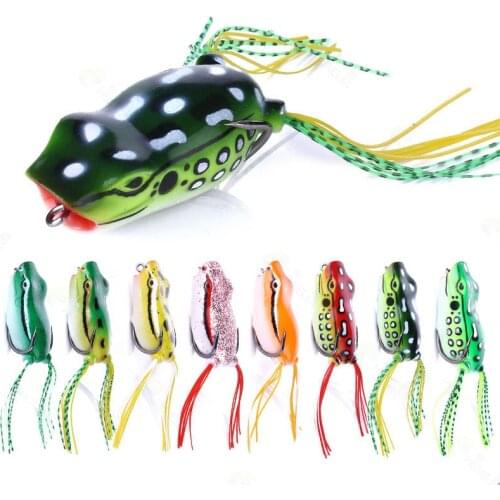 1pcs 12g 5cm Frog Fishing Bait Snakehead Lure Soft Lures Top Water Floating Wobblers Baits Popper Bass Fishing Tackle