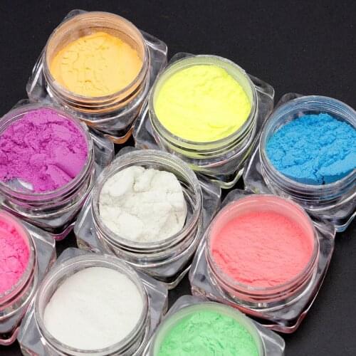 10 Colors Luminous Powder Resin Pigment Dye UV Resin Epoxy DIY Making Jewelry