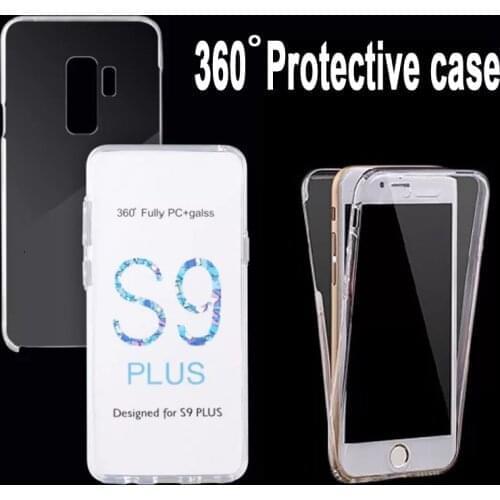 10PCS 360 Full Body Double Protective Phone Case For Samsung S21 plus S21FE S20ultra note 20 ultra note 9 S9plus Clear PC case