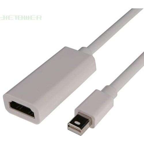 100pcs/lot Wholesale Thunderbolt Mini DisplayPort Display Port DP to HDMI Adapter Cable For Mac Macbook Pro Air
