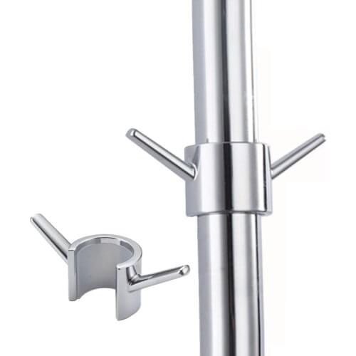 24-25 mm Replacement Hand Shower Bracket for Slide Bar Adjustable Chrome Plated Bathroom Pipe Towel Holder