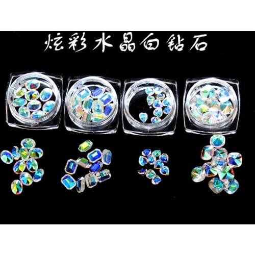 3box/lot Different shape Colorful crystal white diamonds material epoxy mold makeing jewelry filling DIY epoxy uv resin filling