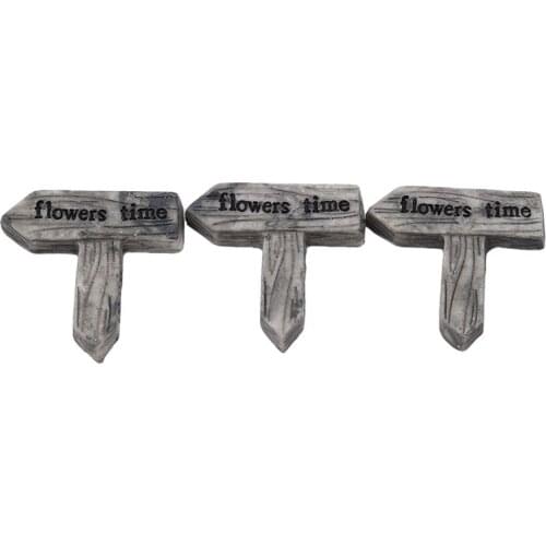 3pcs Resin sign board bonsai Figurines Micro Landscape Crafts signboard miniatures Kawaii Hedgehog Garden decorations for home