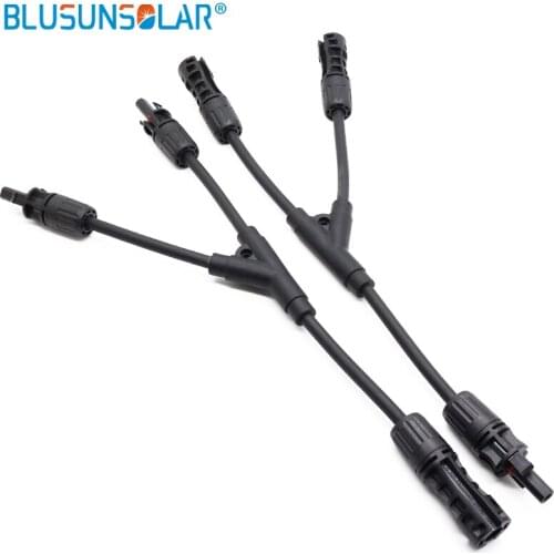50 Pair 1500V PV 2 To1 Y Branch Connector Approval /TUV Standard With 6mm2 Solar Cable For Solar Pv System Solar