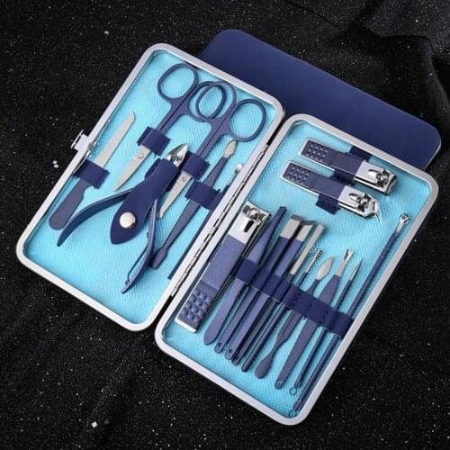 New 7/12/16pcs Stainless Steel Nail Clipper Set Pedicure Knife Nail Beauty Dead Skin Pliers High Quality Gift Kit 7026A