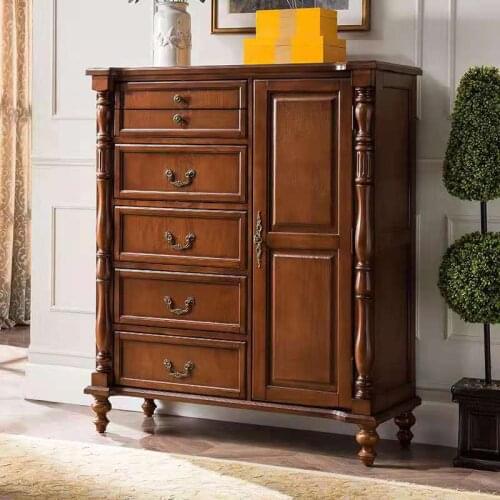American country bedroom solid wood stores content ark bedside of European type white receives ark chest of drawers wardrobe