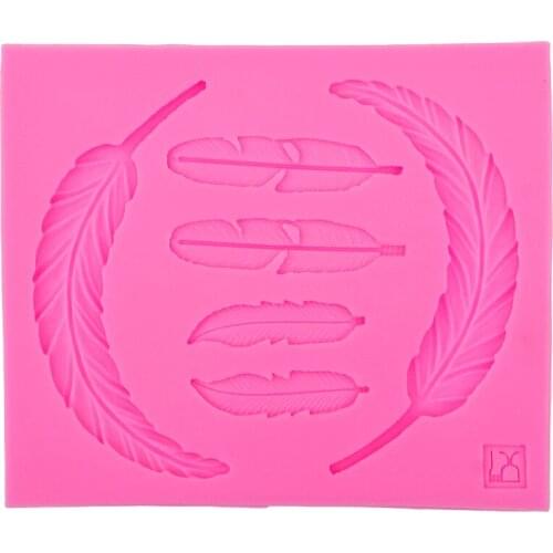 Angel wings Bird feather DIY cooking chocolate mold wedding cake decorating silicone mould baking fondant sugar tools F0526