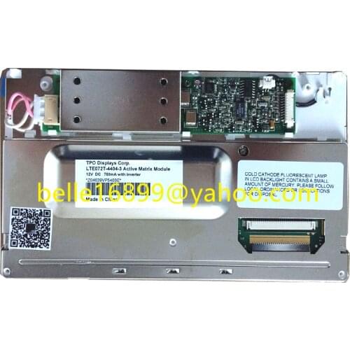Free DHL Shipping New Original Car Navigation 7.2" LCD Display Screen TPO LTE072T-4404-3 LCD Panel For Car Auto Spare Parts