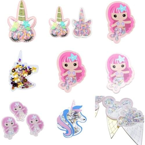 Mermaid Quicksand Sequins Flash Blinking Shakers Acrylic Planar Resin DIY Bow-knot Home Crafts Phone Case Decoration,1Yc17897