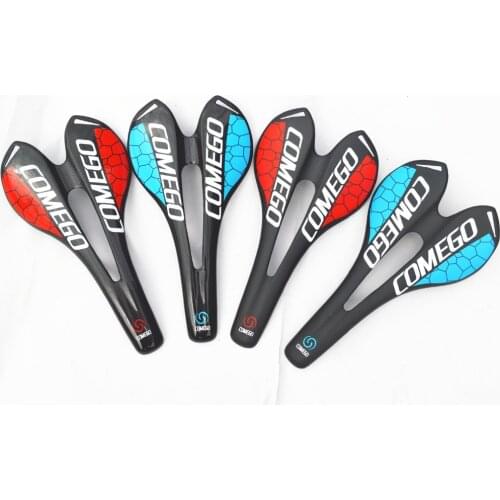 Comego cycling full carbon mtb road bike saddle cushion bicycle parts sella della bicicletta del carbonio 3k finish 275*143