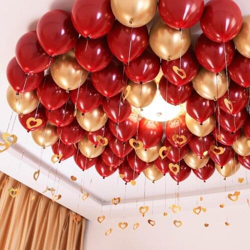 Double Love Laser Sequin Balloon Pendant Valentine Wedding Birthday New Year Mothers Day Party Background Decor