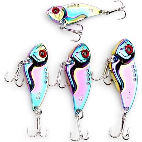 Easyfish New Metal VIB Spoon Wobbler Fishing Lure 7g 10g 12g 15g Fishing Tackle Bass Crankbait Vibration Spinner Sinking Bait
