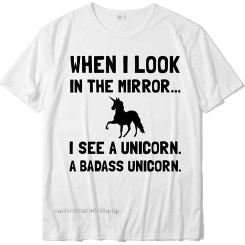 Badass Unicorn T-Shirt Tops Tees Designer Fitness Tight Cotton Adult Top T-Shirts Custom Camisa Sweashirt