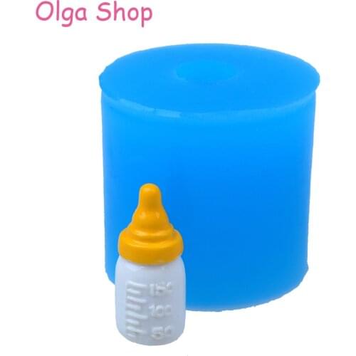 FYL374 21.6mm 3D Feeding-Bottle Silicone Push Mold - Baby Bottle Flexible Mold Resin, Fondant, Gum Paste, Candle, Soap, Wax Mold
